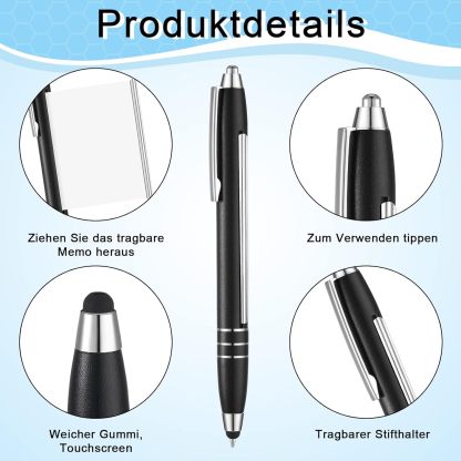Nezo 2 Pieces Retractable Ballpoint Pen with Anti Theche Cheating Ballpoint Pen with Blue Refills for Writing Gift