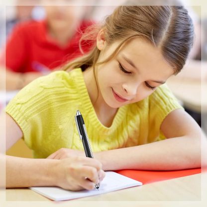 Nezo 2 Pieces Retractable Ballpoint Pen with Anti Theche Cheating Ballpoint Pen with Blue Refills for Writing Gift