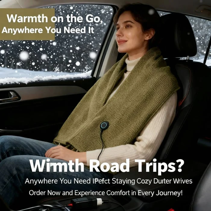 Premium Heated Winter Shawl – Stay Cozy Anywhere!