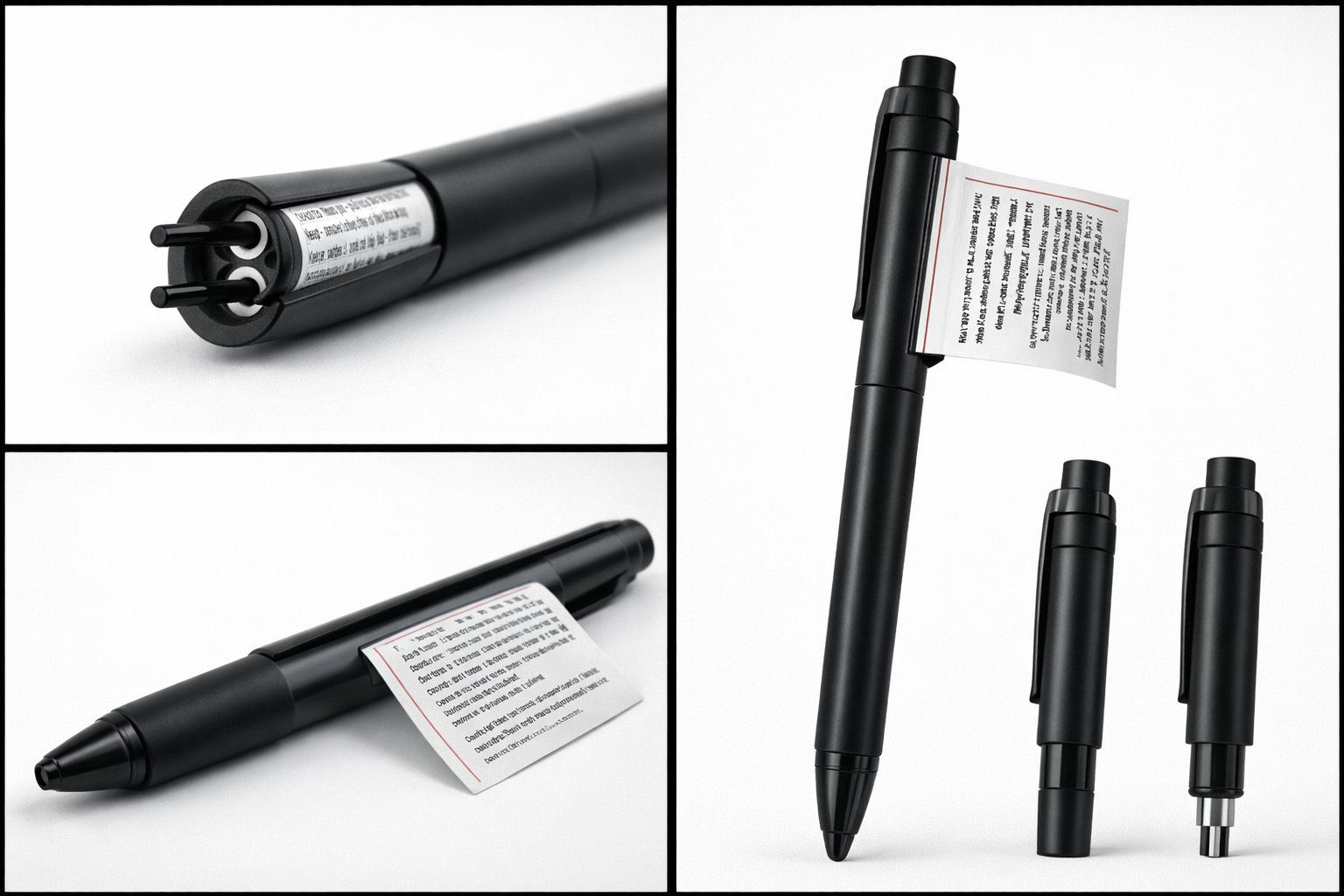 Nezo 2 Pieces Retractable Ballpoint Pen with Anti Theche Cheating Ballpoint Pen with Blue Refills for Writing Gift