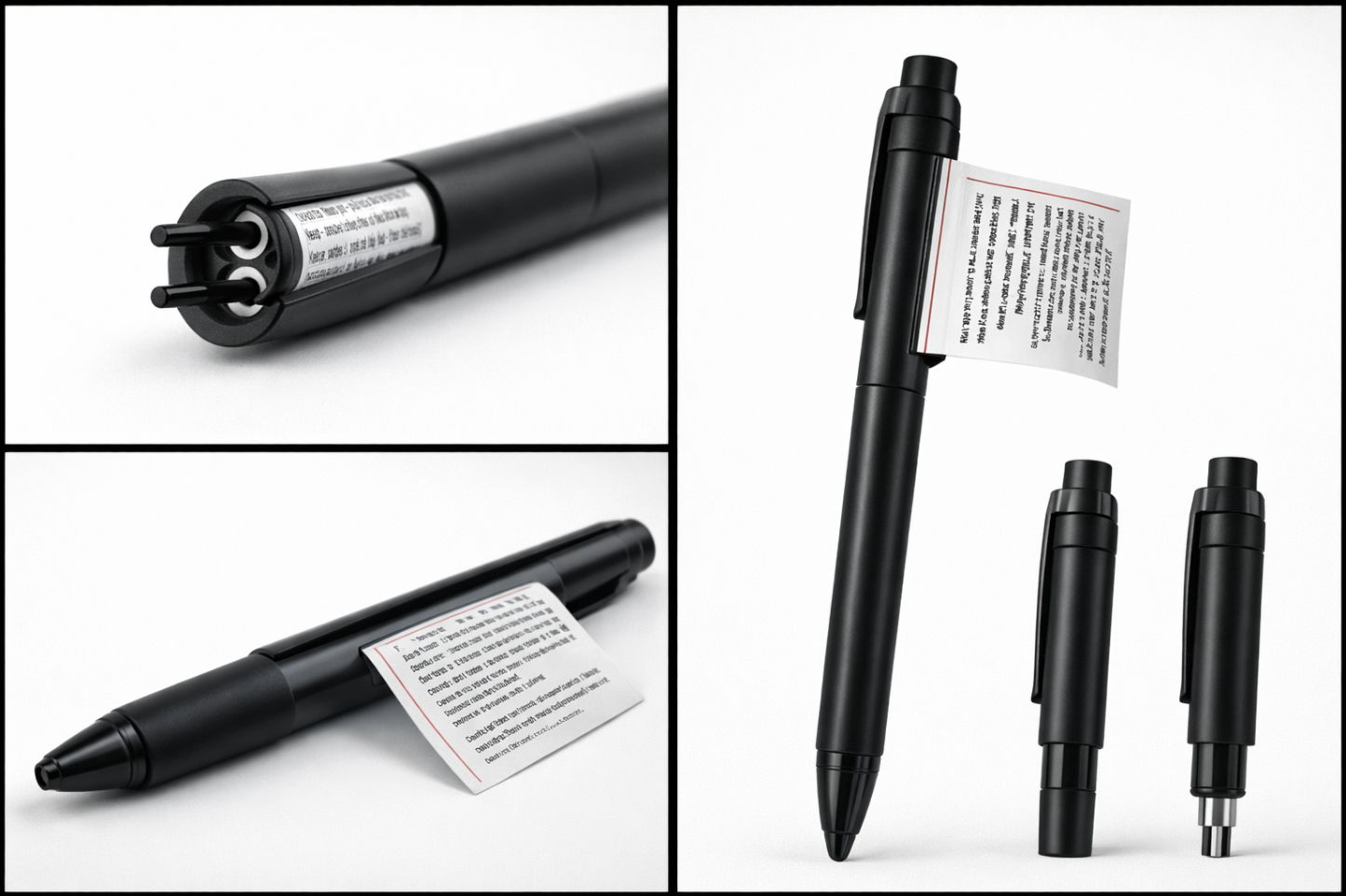 Nezo 2 Pieces Retractable Ballpoint Pen with Anti Theche Cheating Ballpoint Pen with Blue Refills for Writing Gift