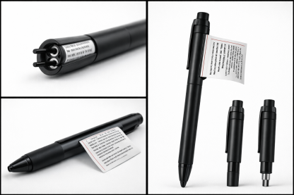 Nezo 2 Pieces Retractable Ballpoint Pen with Anti Theche Cheating Ballpoint Pen with Blue Refills for Writing Gift