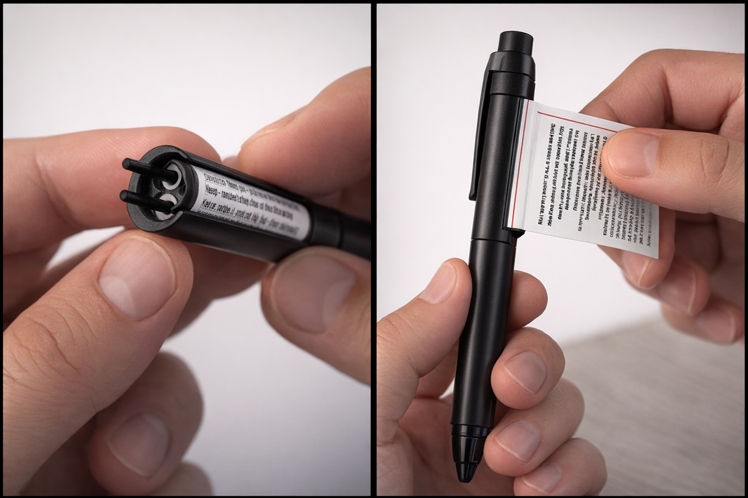 Nezo 2 Pieces Retractable Ballpoint Pen with Anti Theche Cheating Ballpoint Pen with Blue Refills for Writing Gift