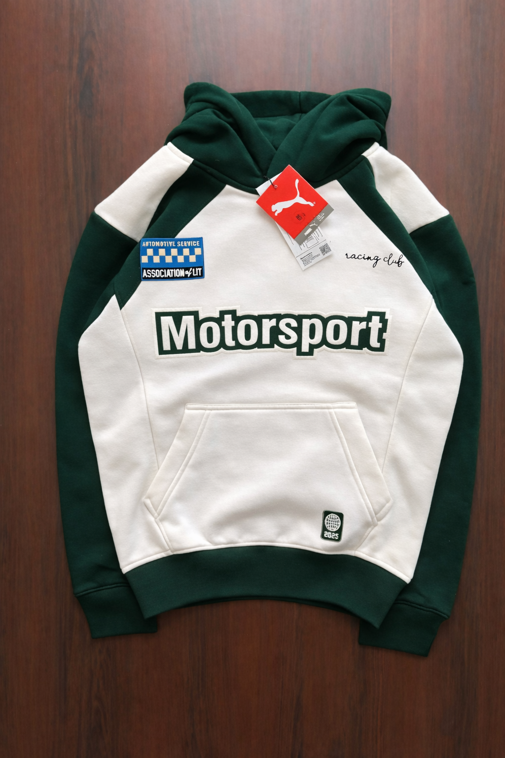 Men’s Green-White Classic Hoodies 