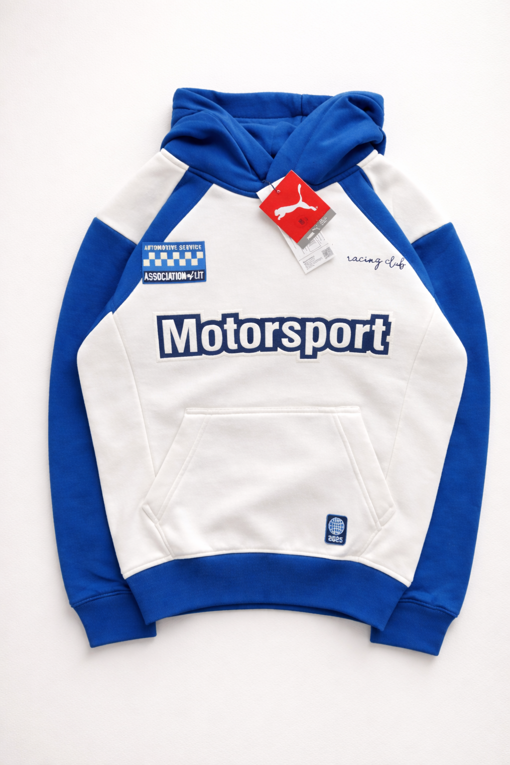 Men’s Blue-White Classic Hoodies 