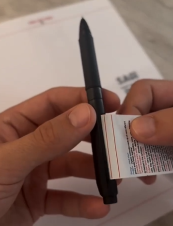 Nezo 2 Pieces Retractable Ballpoint Pen with Anti Theche Cheating Ballpoint Pen with Blue Refills for Writing Gift