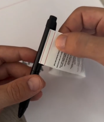 Nezo 2 Pieces Retractable Ballpoint Pen with Anti Theche Cheating Ballpoint Pen with Blue Refills for Writing Gift