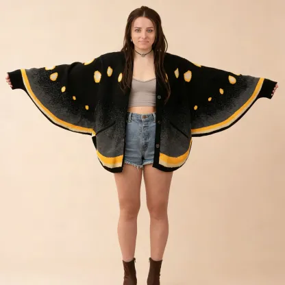 Smoky Emperor Moth Cardigan