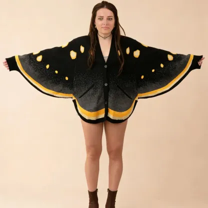 Smoky Emperor Moth Cardigan