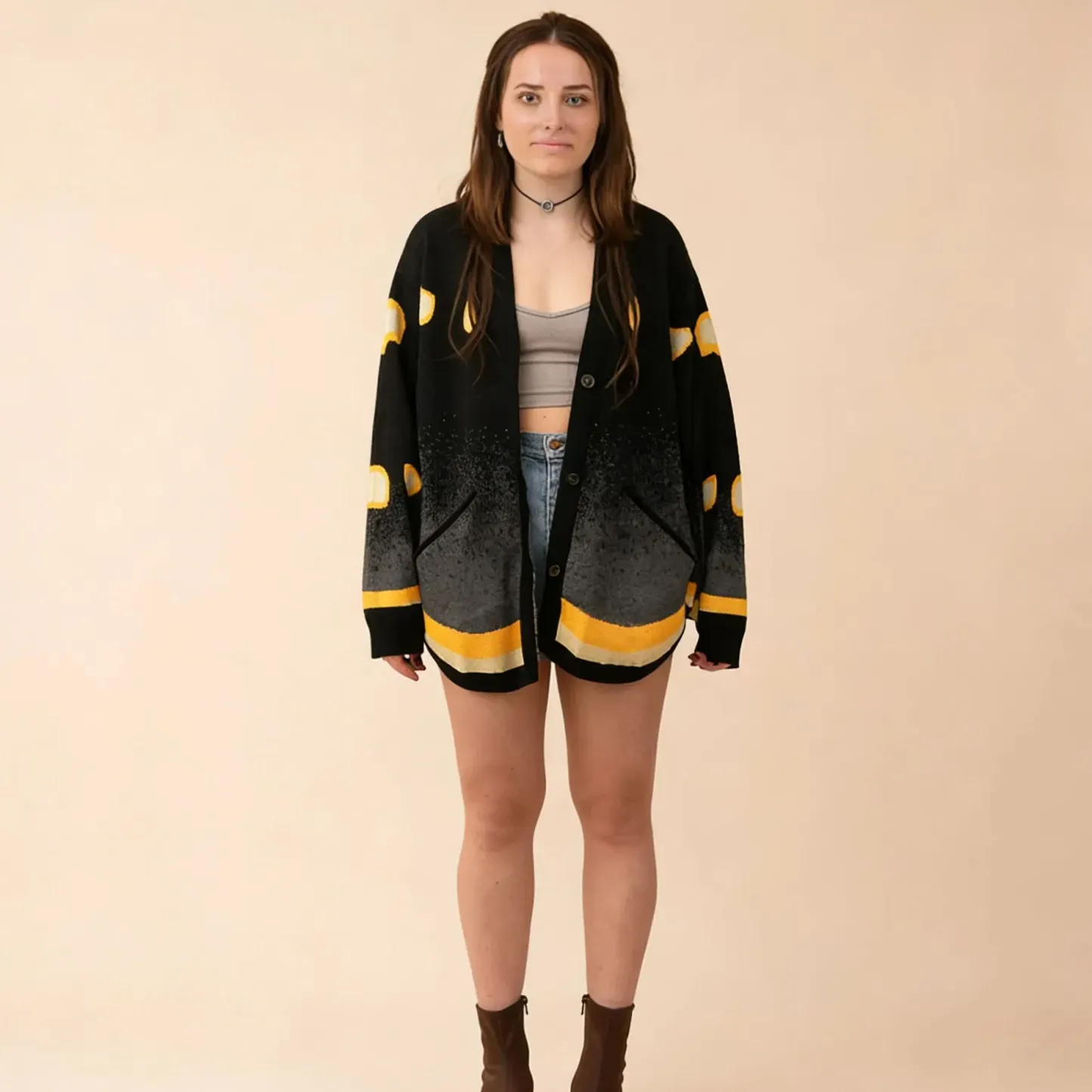 Smoky Emperor Moth Cardigan