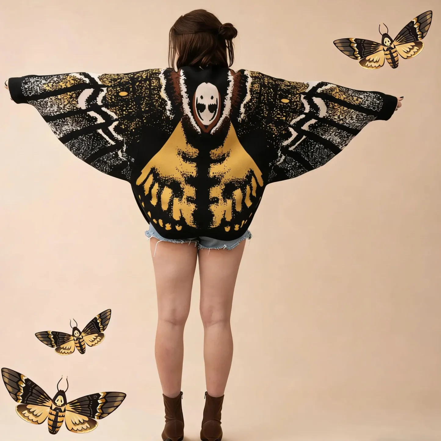 Death's Head Moth Cardigan