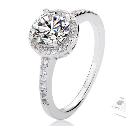 프린세스 커트 서라운드  반지