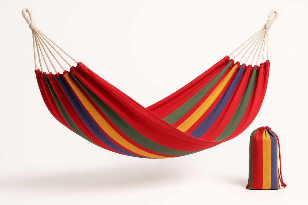 Cotton Canvas Hammock Red/Green/Yellow/Blue 200cm