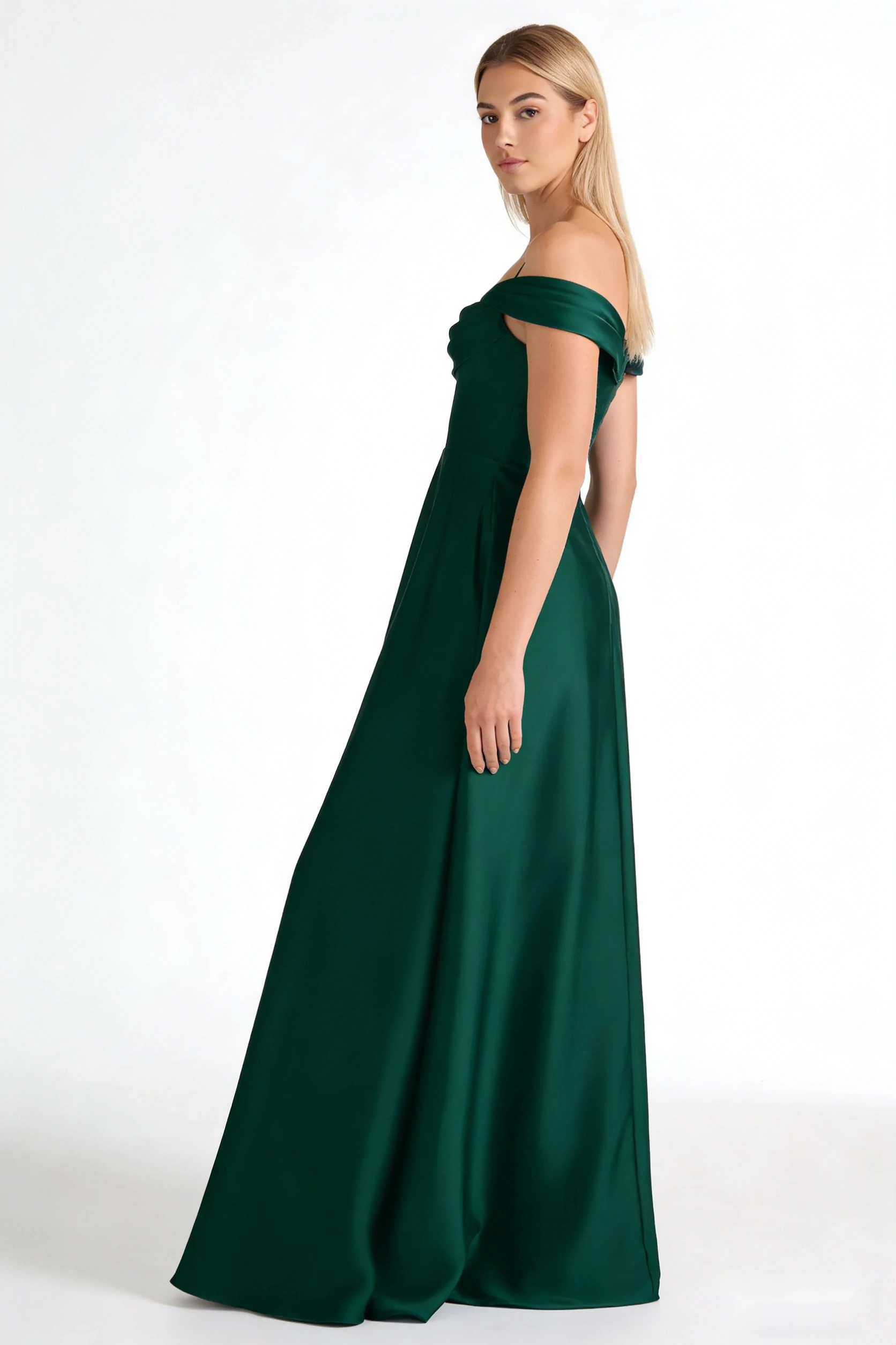 One-Shoulder Dress with Beaded Bodice 