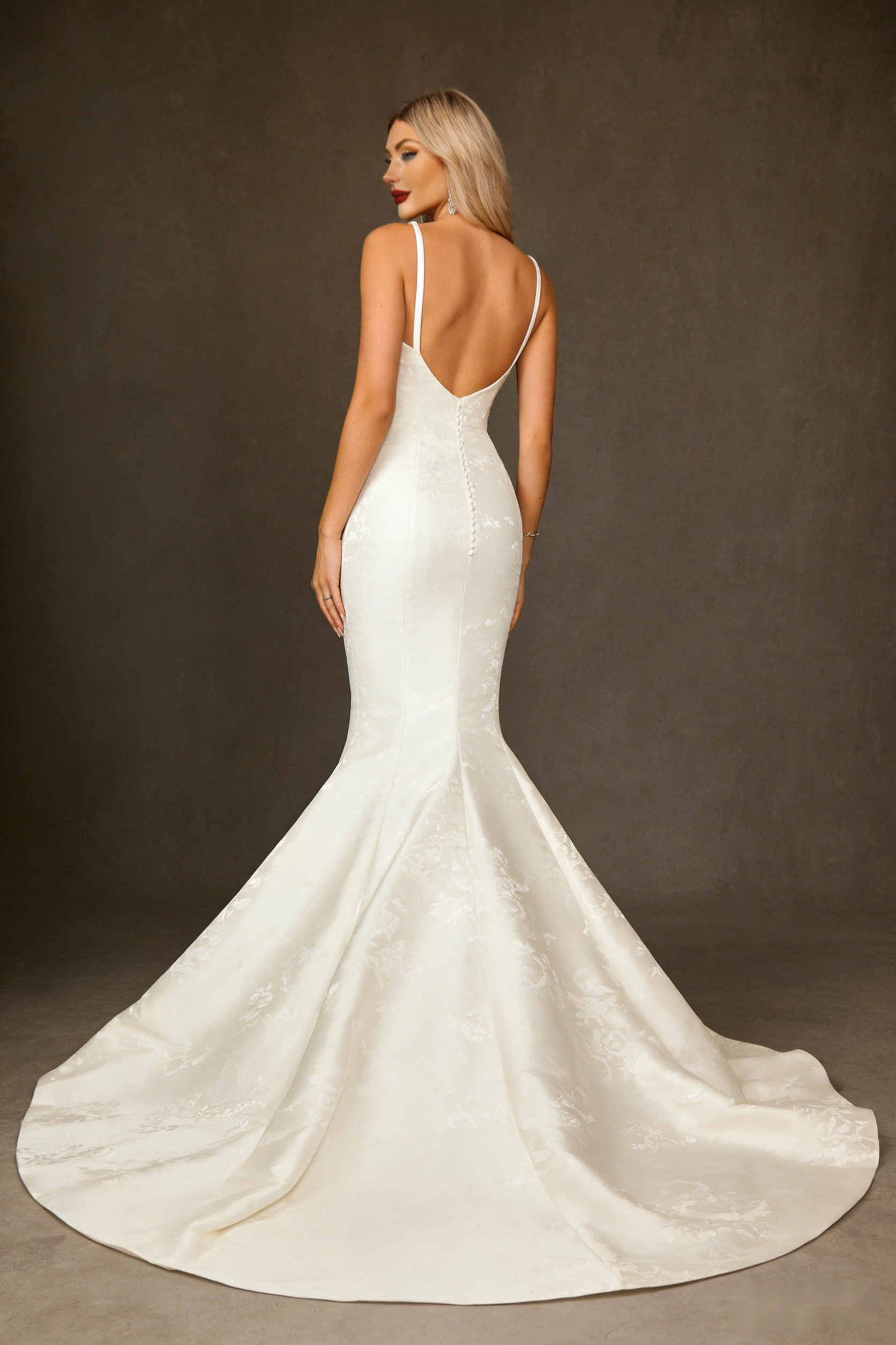 High-Neck Slip Dress in Velvet