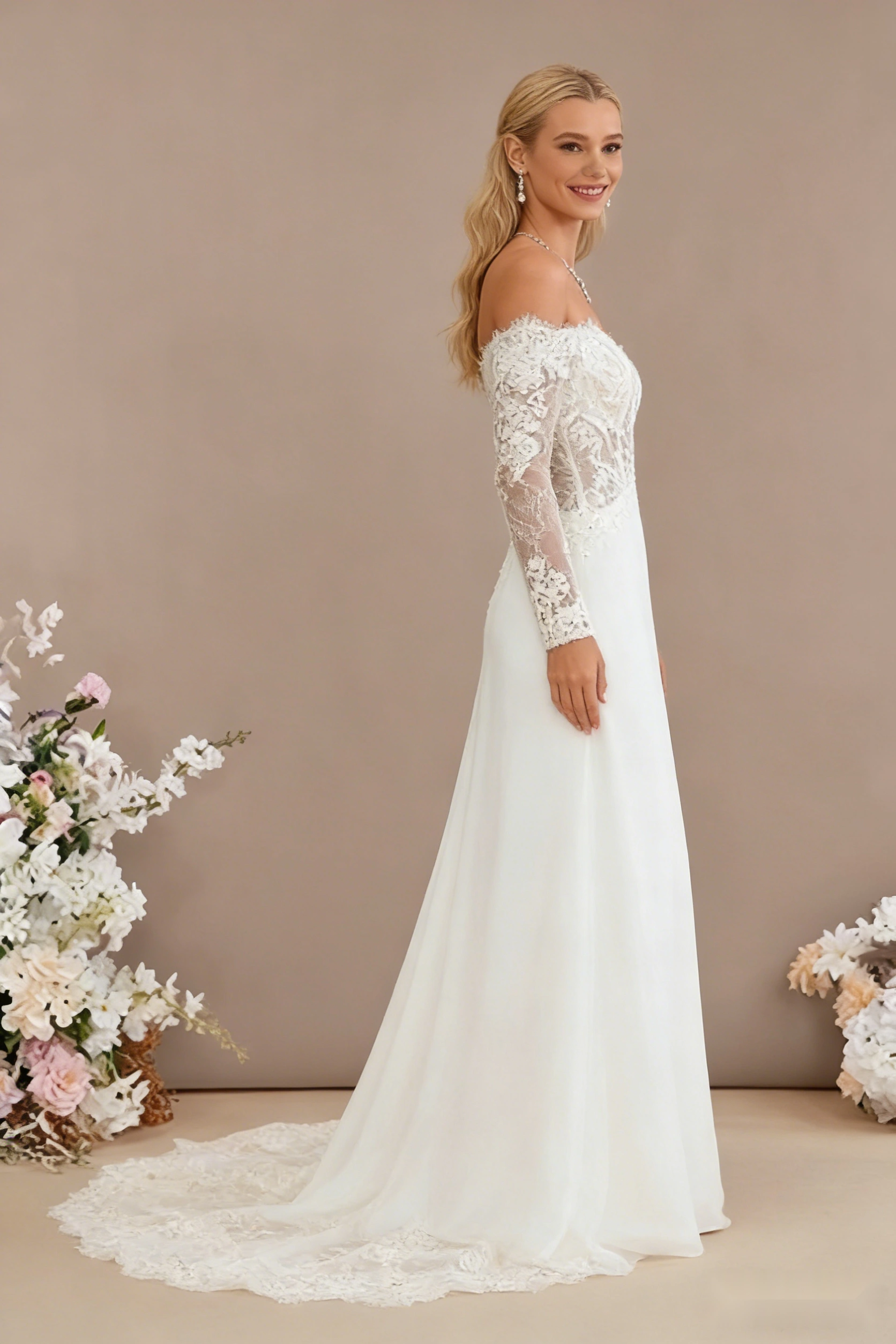 Flat-Collar Cathedral Gown