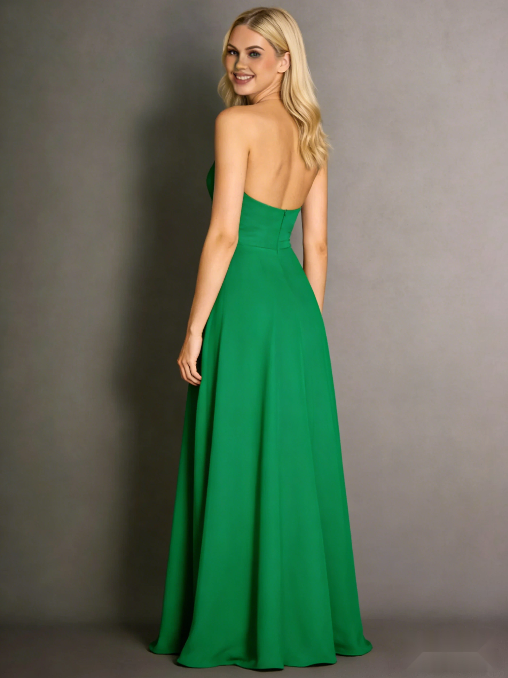 Halterneck Velvet Dress with Open Back