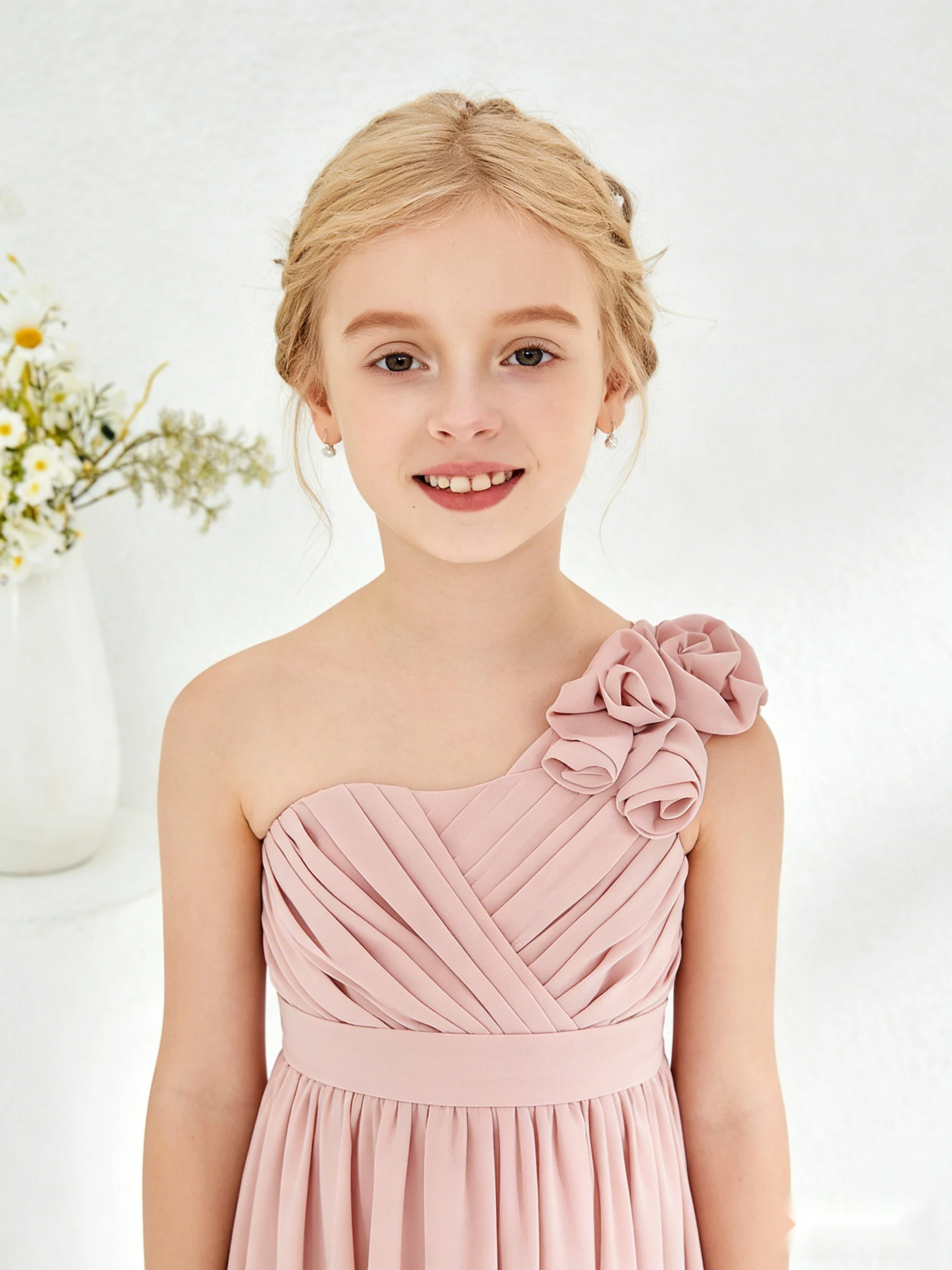 Puff Sleeve Dress with Floral Lace