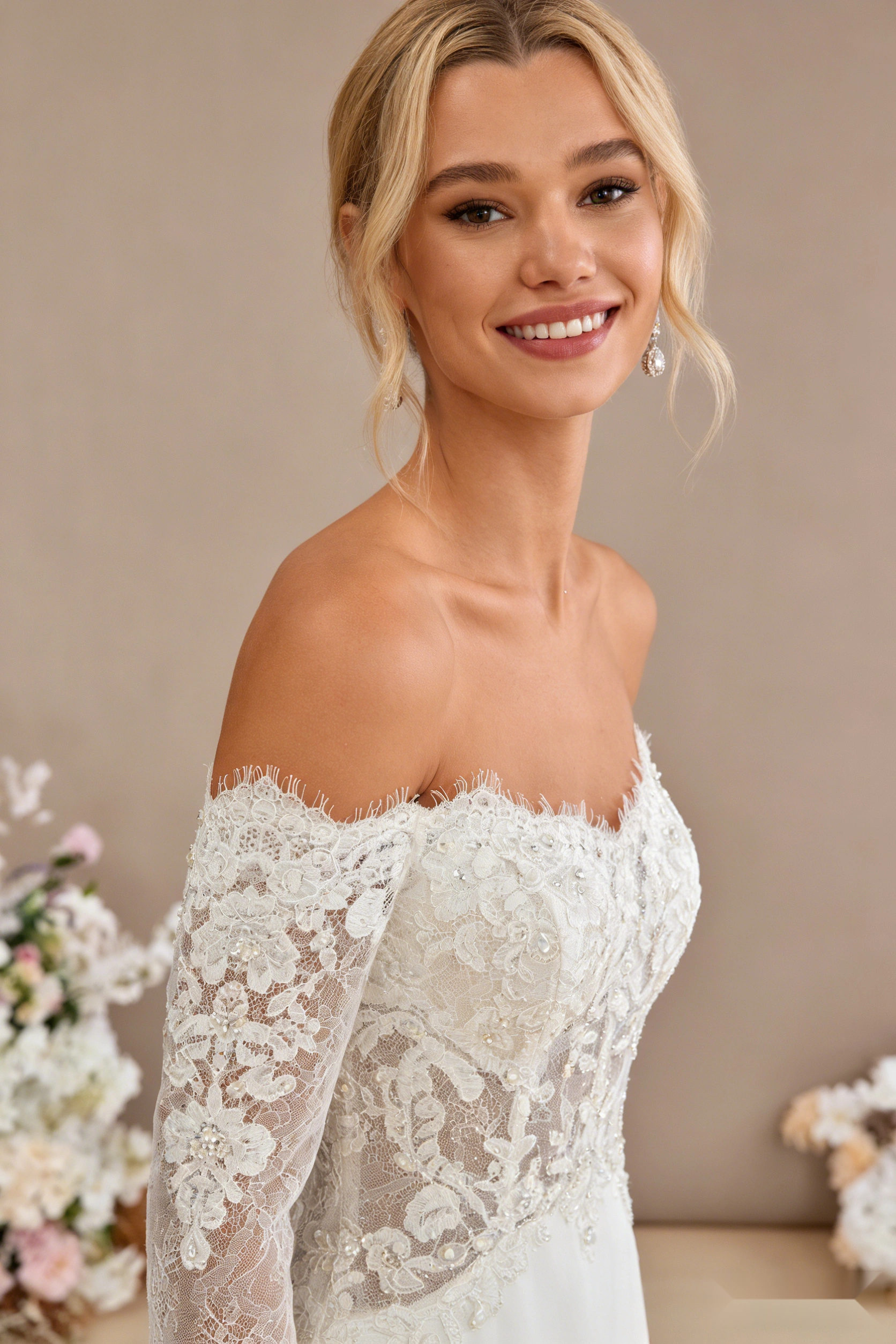 Flat-Collar Cathedral Gown