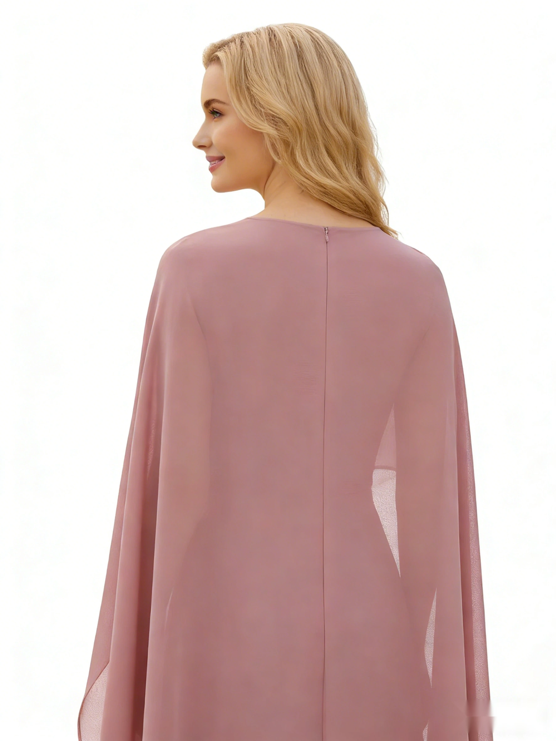 Column Dress in Crepe Back Satin