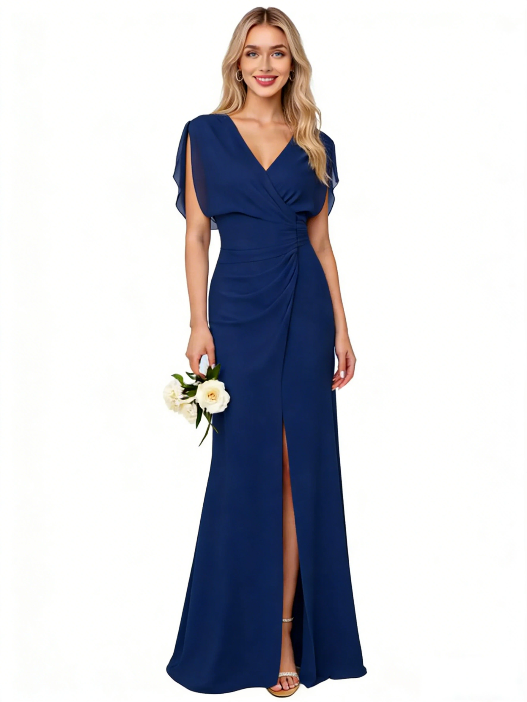 Satin Cowl Neck Slip Dress