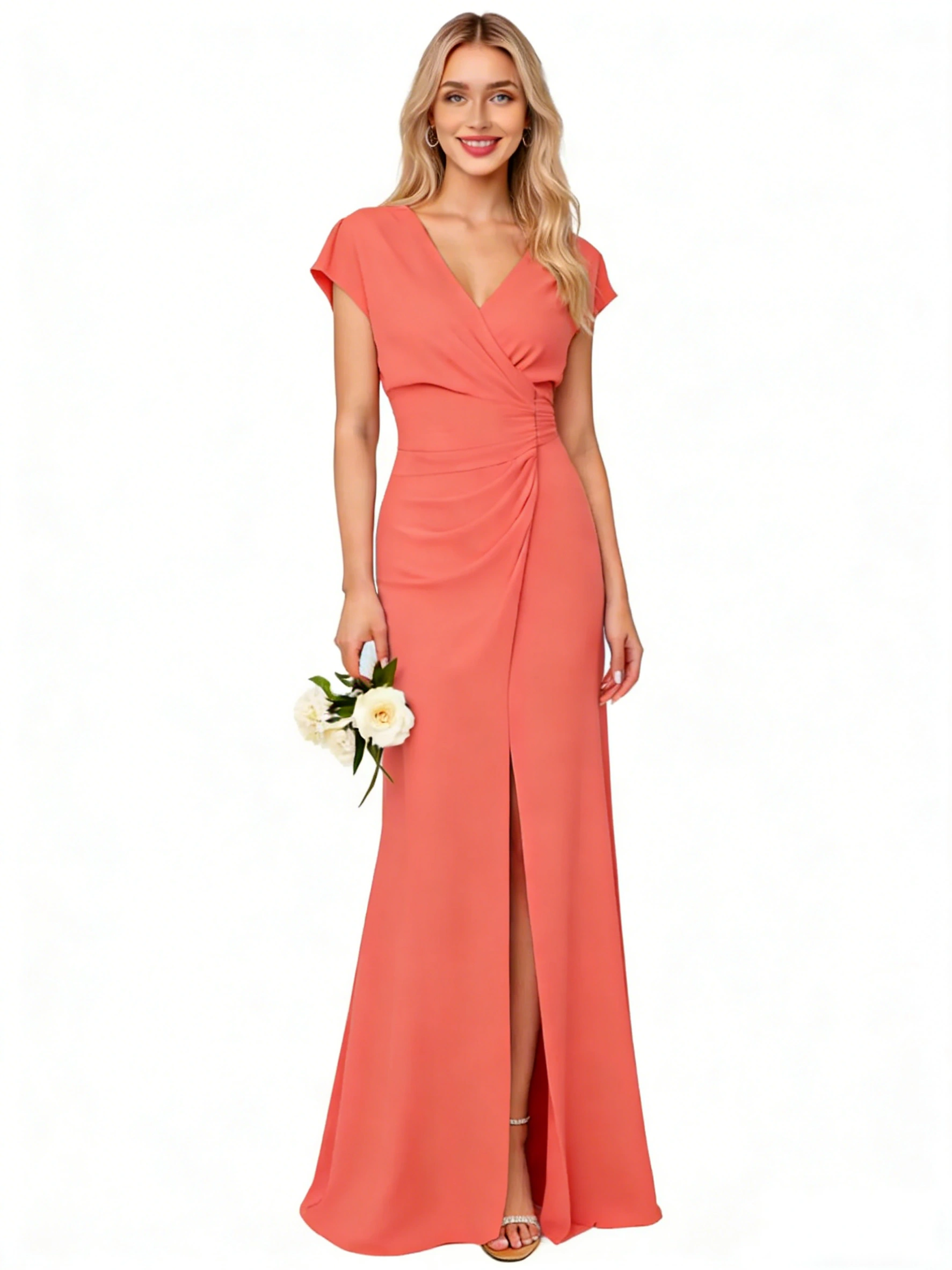 Satin Cowl Neck Slip Dress