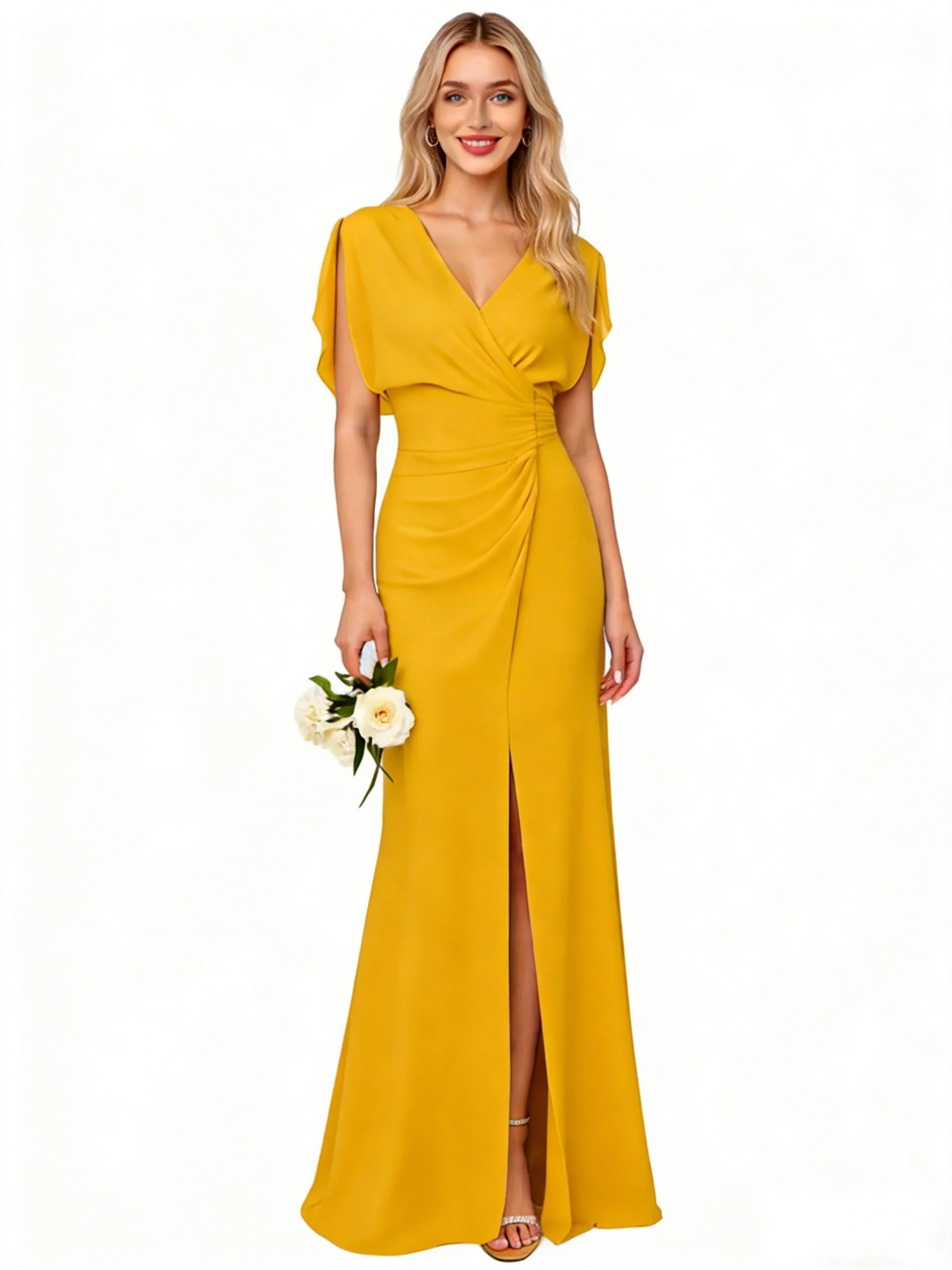 Satin Cowl Neck Slip Dress