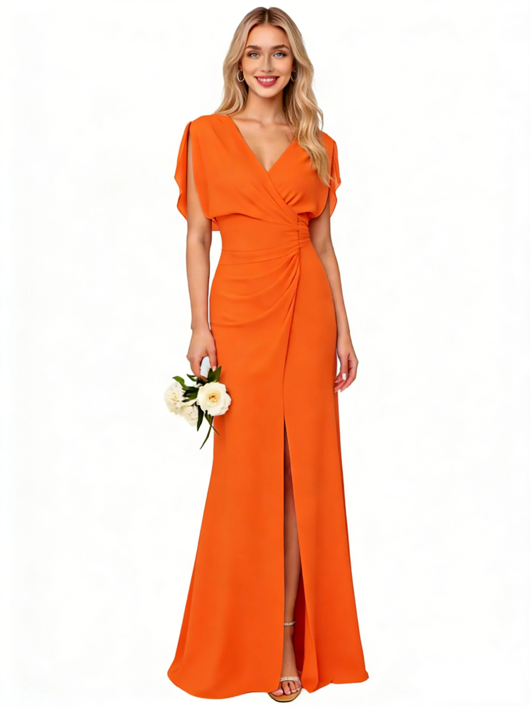 Satin Cowl Neck Slip Dress