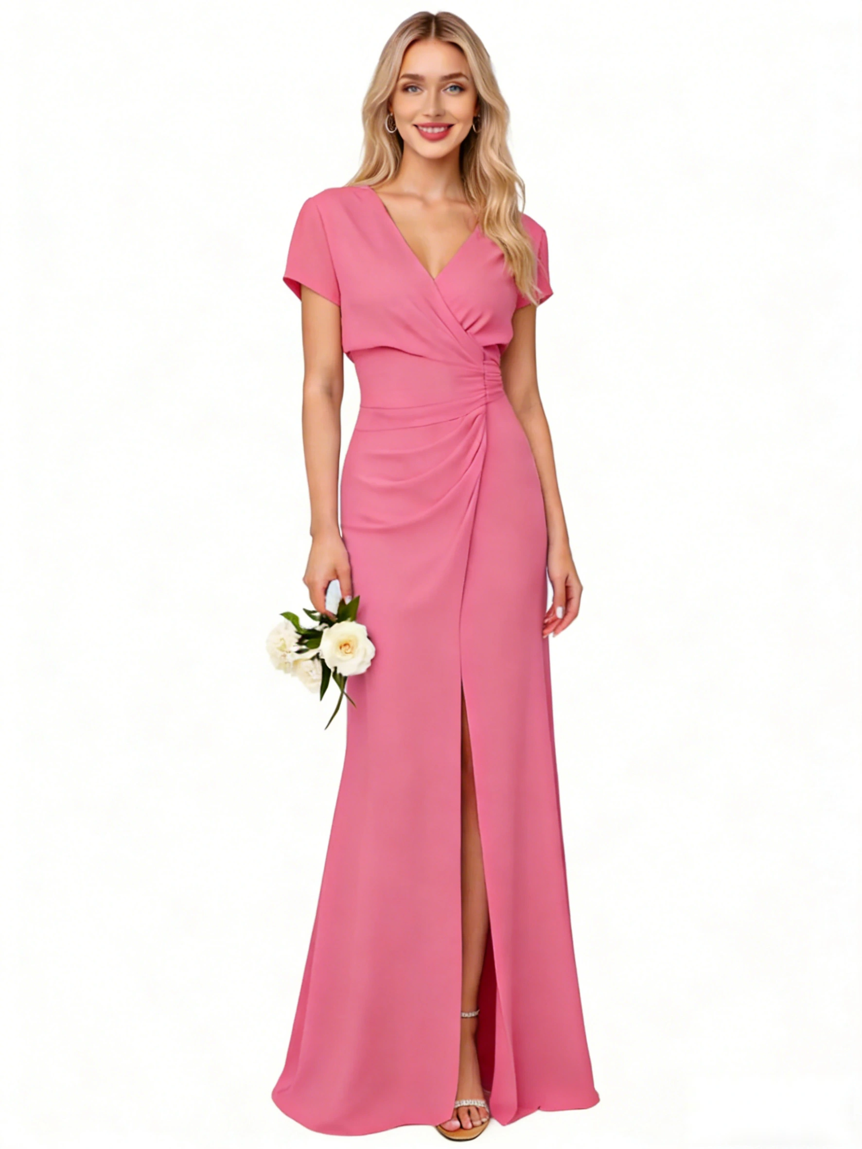 Satin Cowl Neck Slip Dress