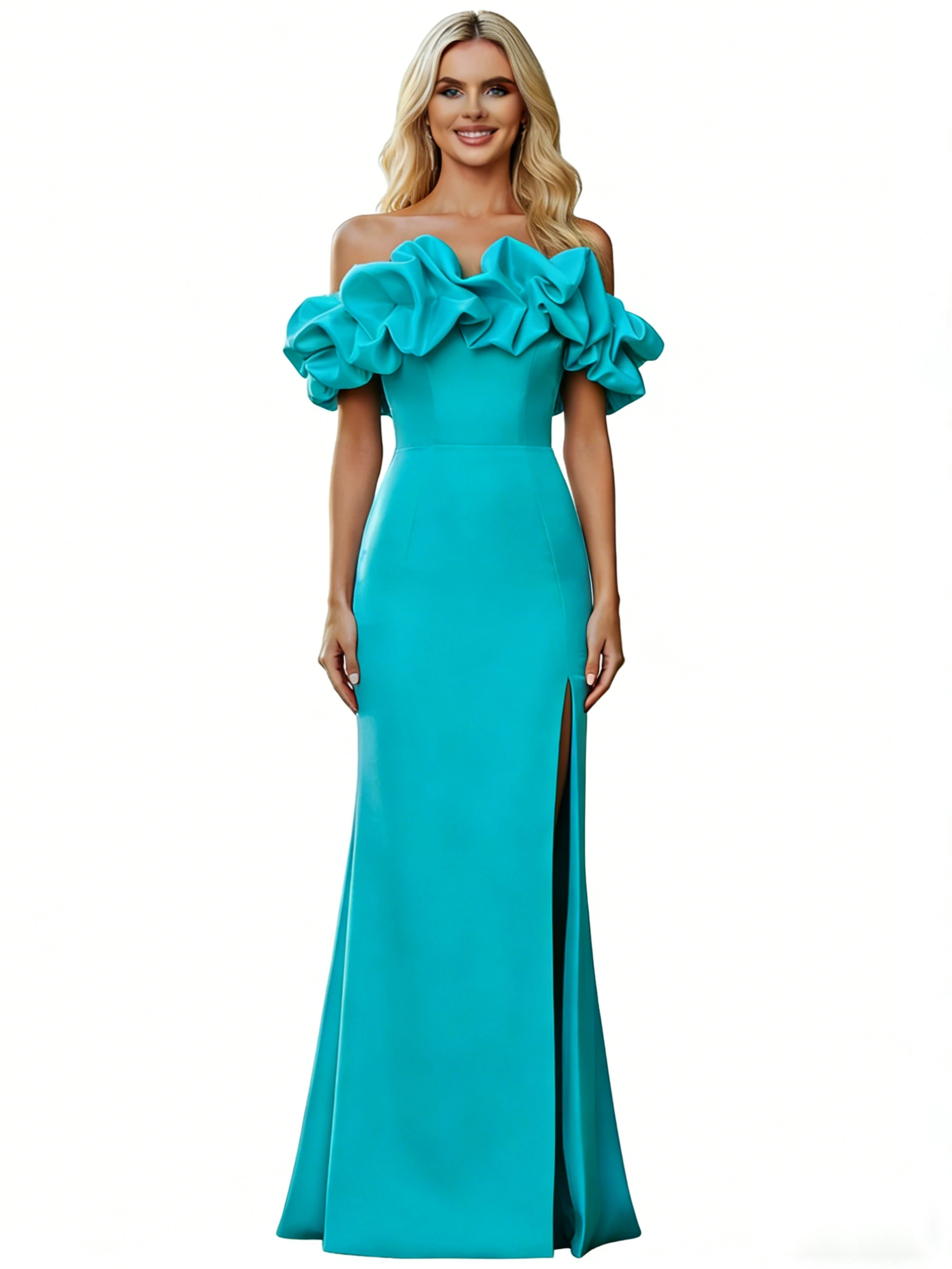 Glitter Tulle A-Line Party Gown