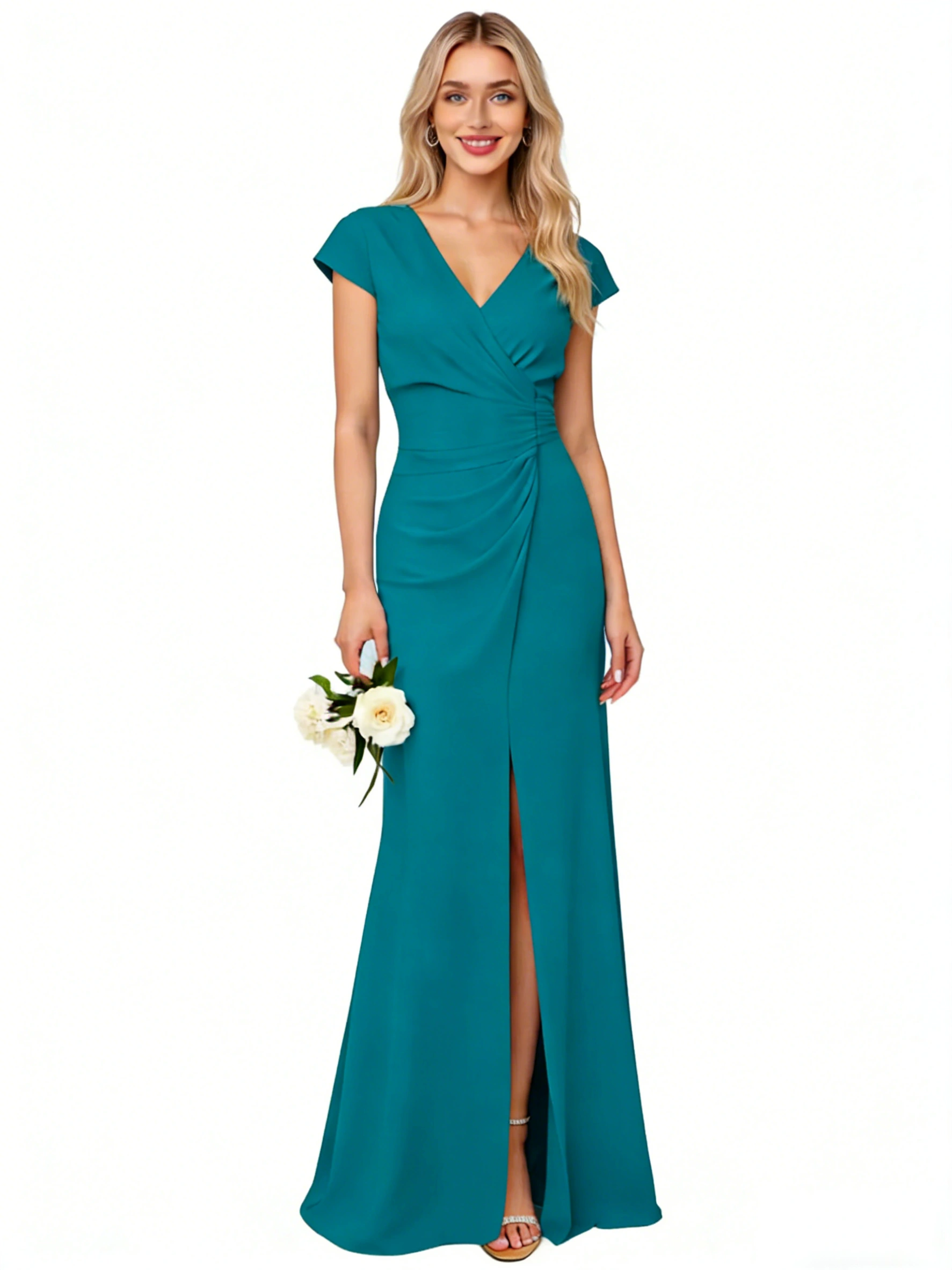 Satin Cowl Neck Slip Dress