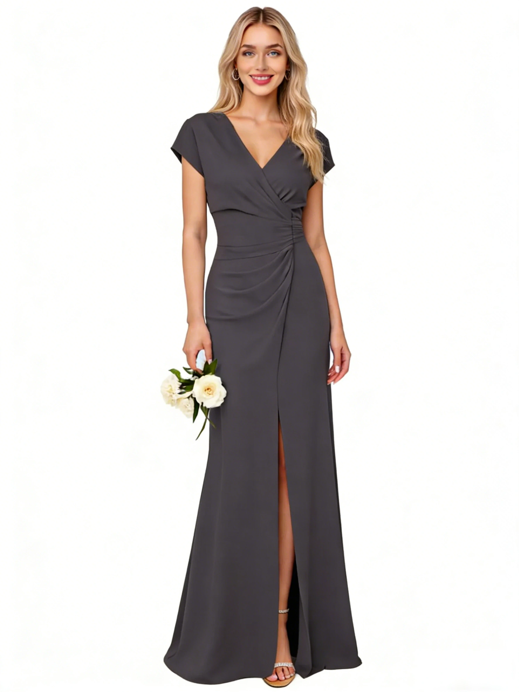 Satin Cowl Neck Slip Dress