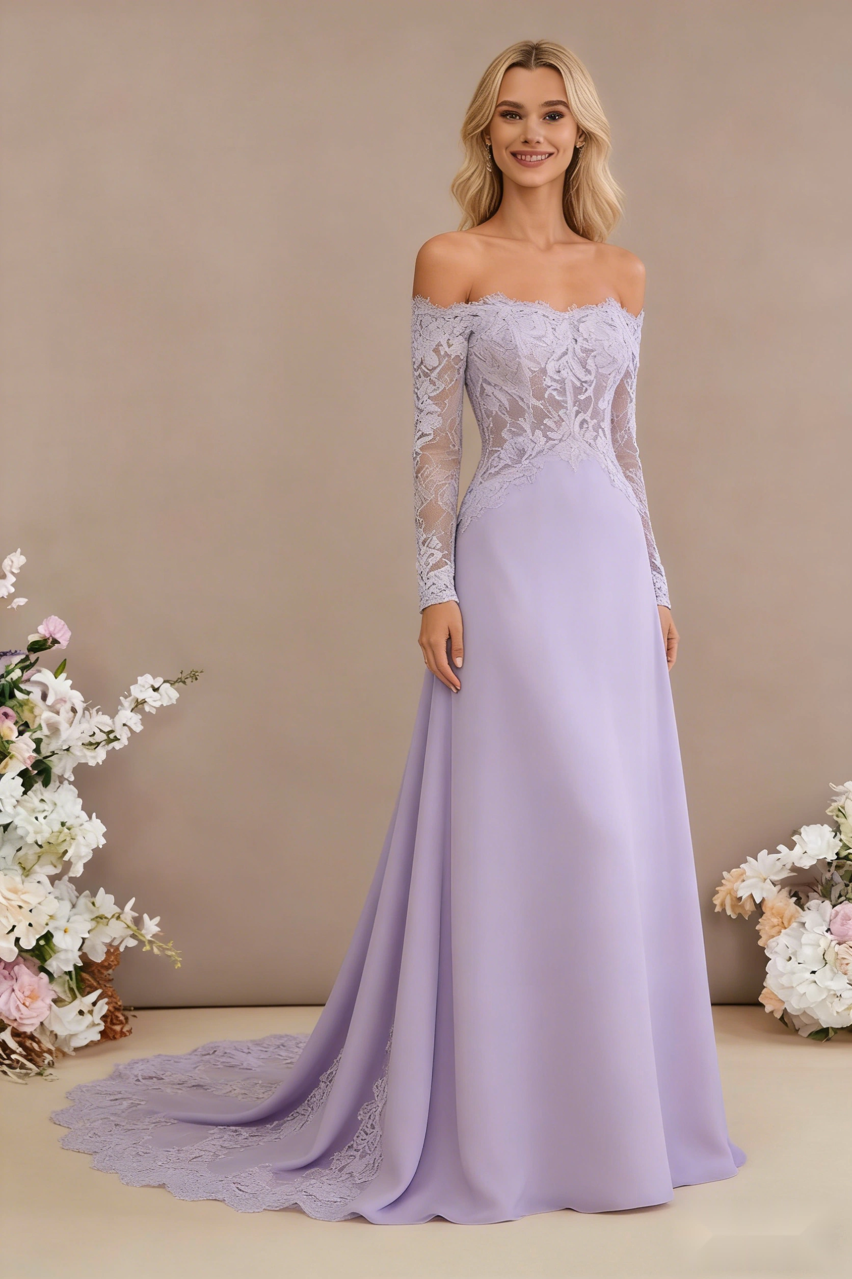 Flat-Collar Cathedral Gown