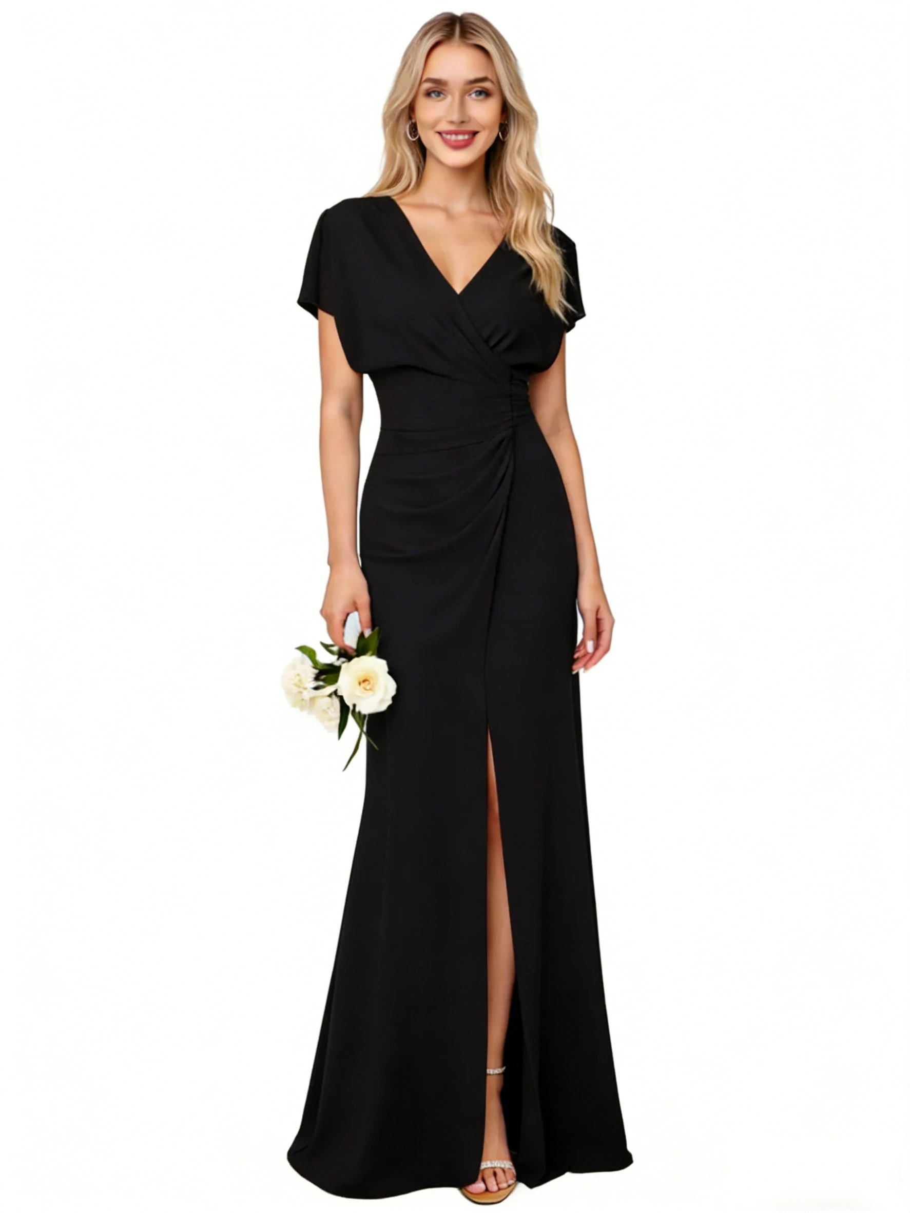 Satin Cowl Neck Slip Dress