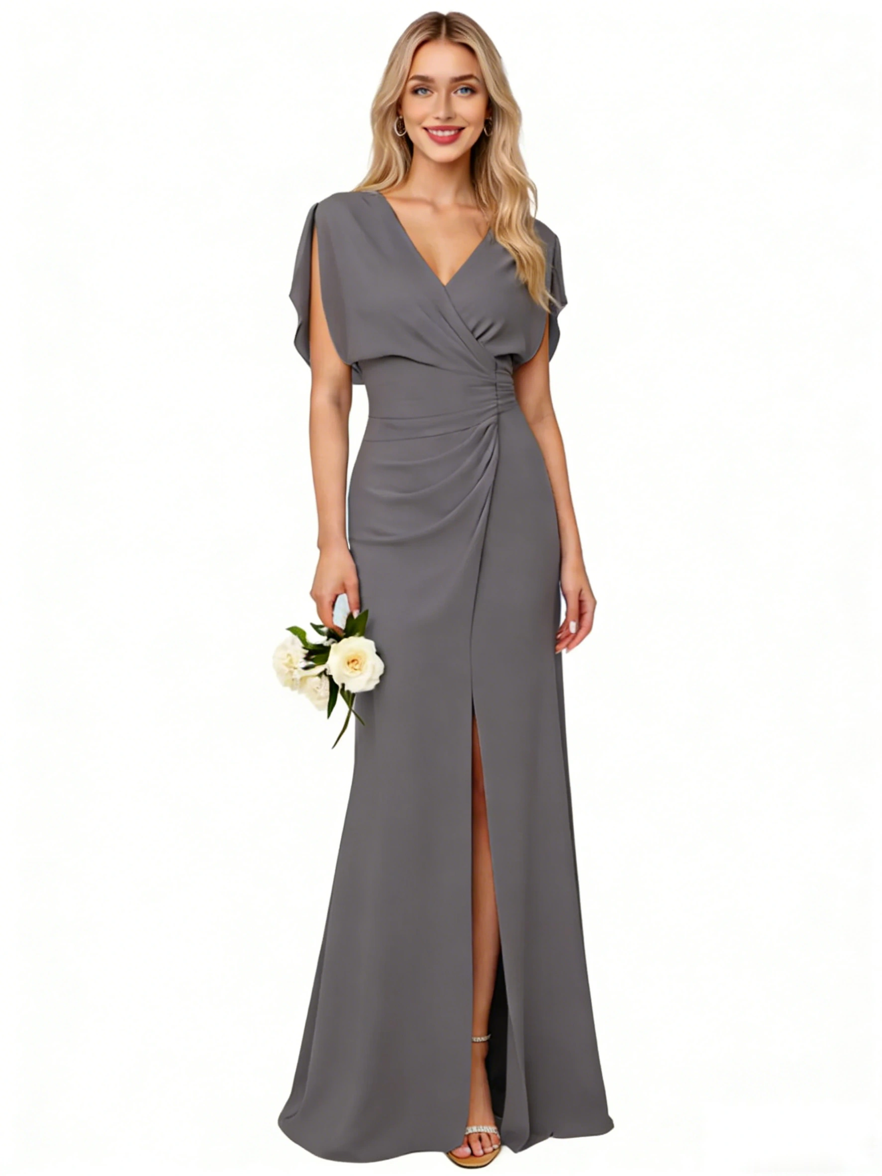 Satin Cowl Neck Slip Dress