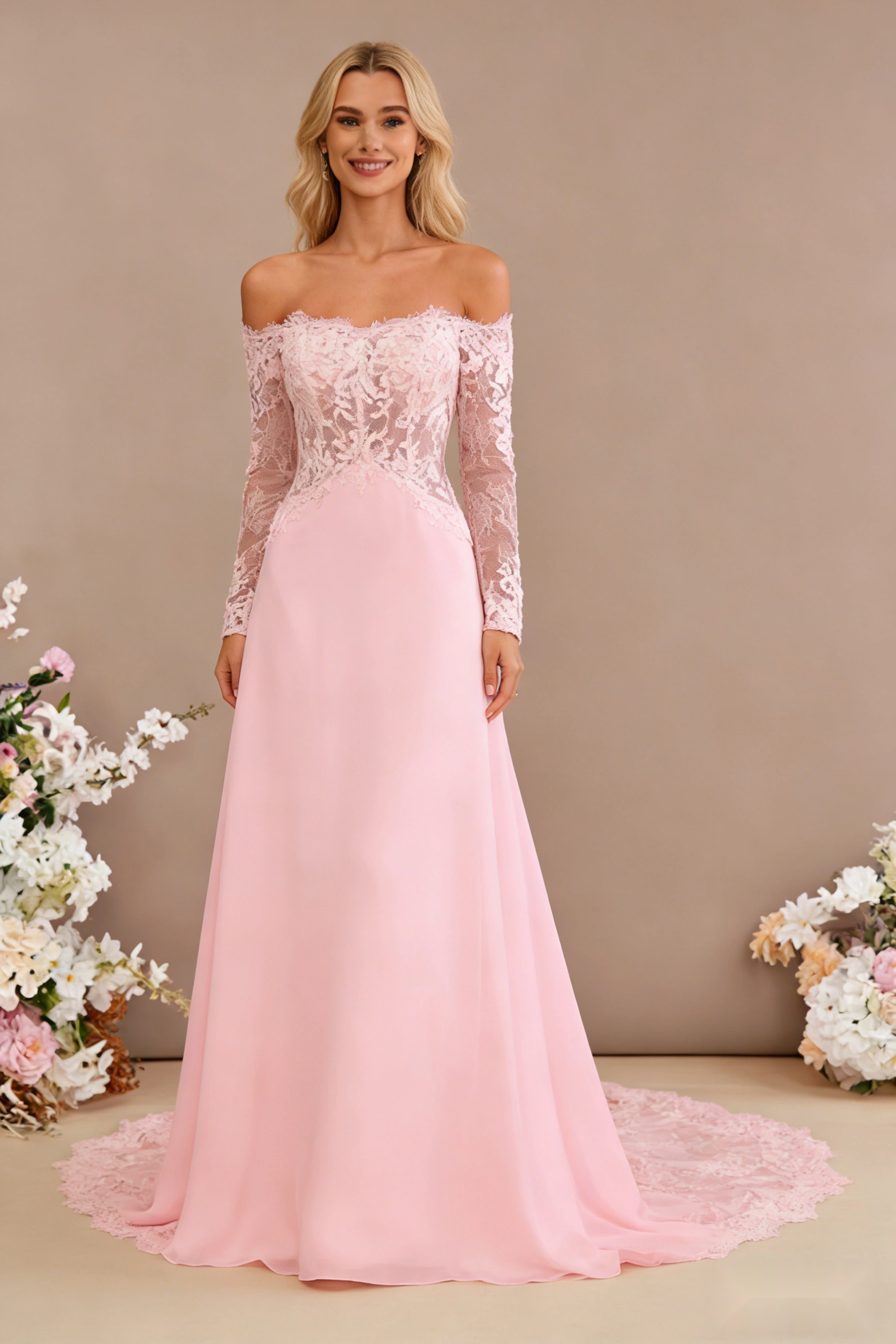 Flat-Collar Cathedral Gown