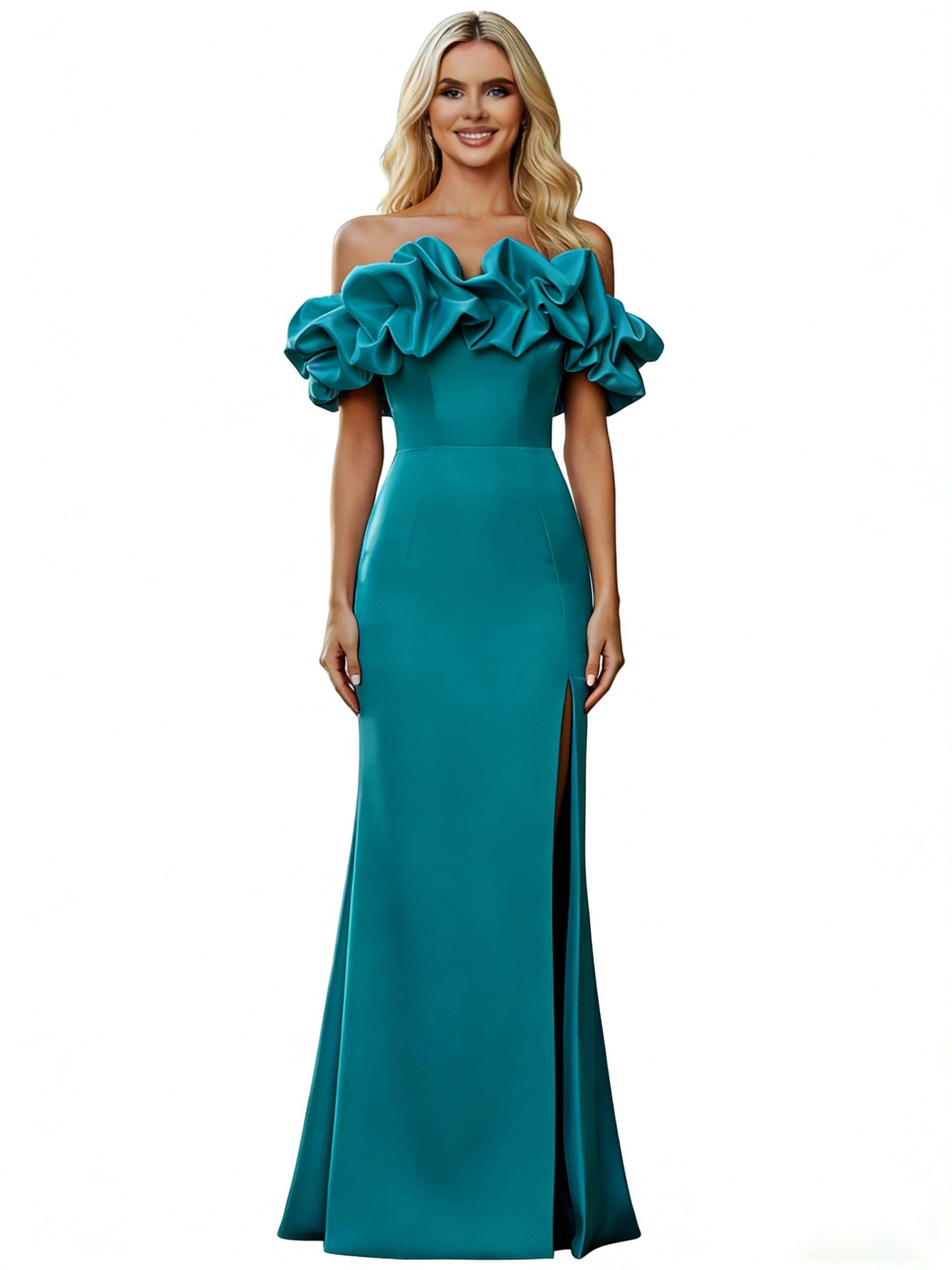 Glitter Tulle A-Line Party Gown