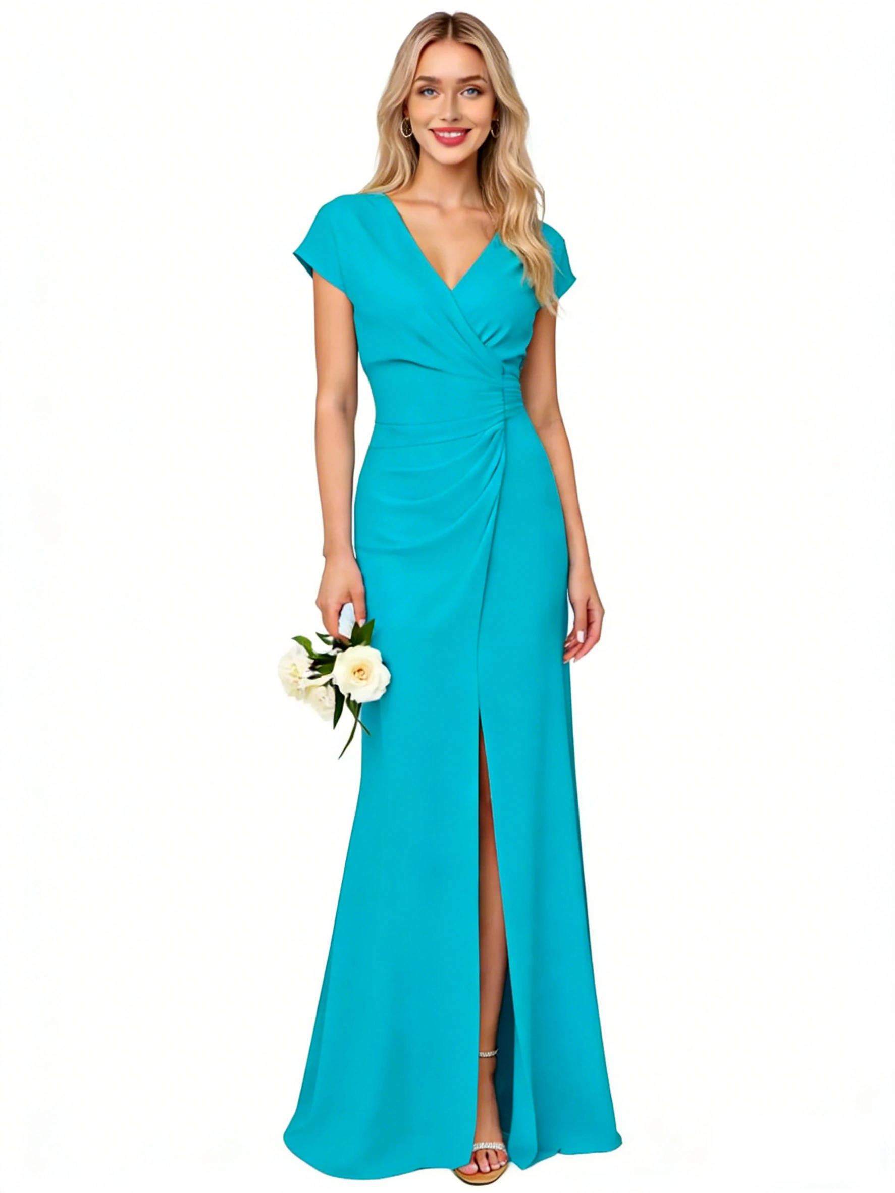 Satin Cowl Neck Slip Dress