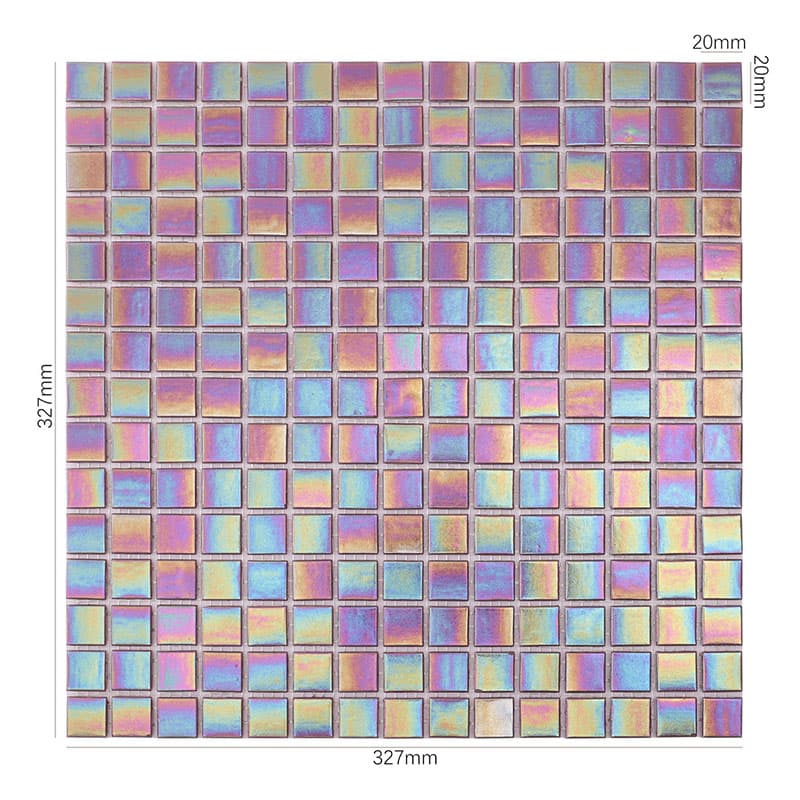 20mm角パープルモザイク 327×327mmシート