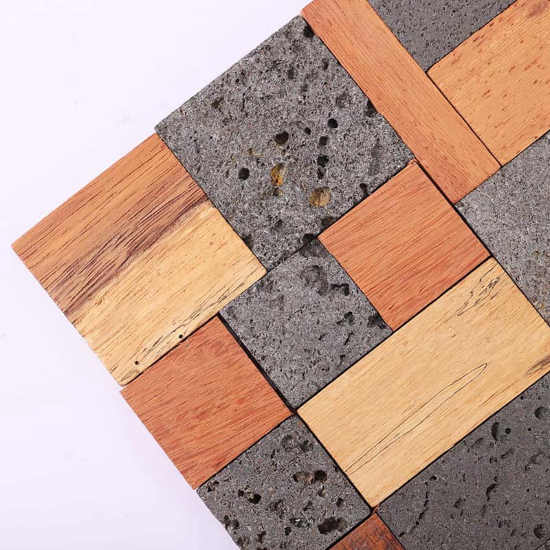 斜めから見たモザイクタイルの角部分