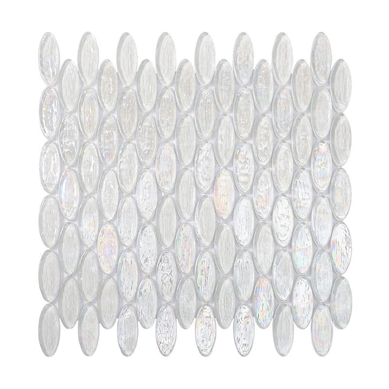 オーバル型ガラスモザイクシート全体