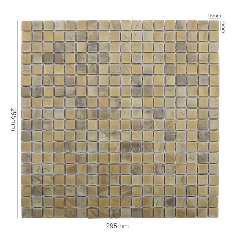 ブラウン系ガラスモザイクタイル 295×295mm