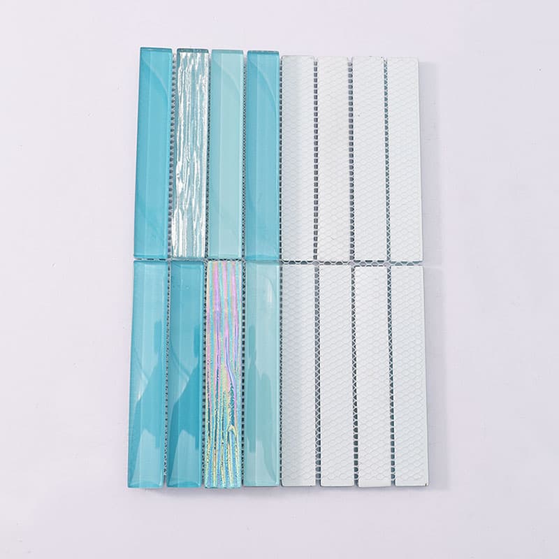 ブルーグリーンタイル裏面ネット加工