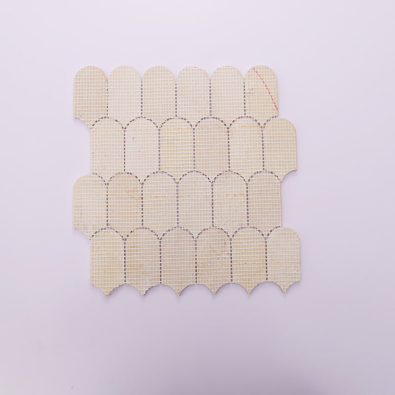 モザイク裏面のメッシュ構造