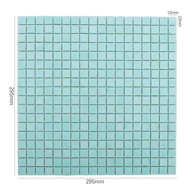 サイズ入りのミントグリーンモザイクタイル