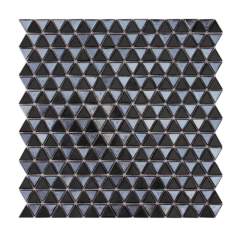 全面の黒三角形ガラスモザイクタイル