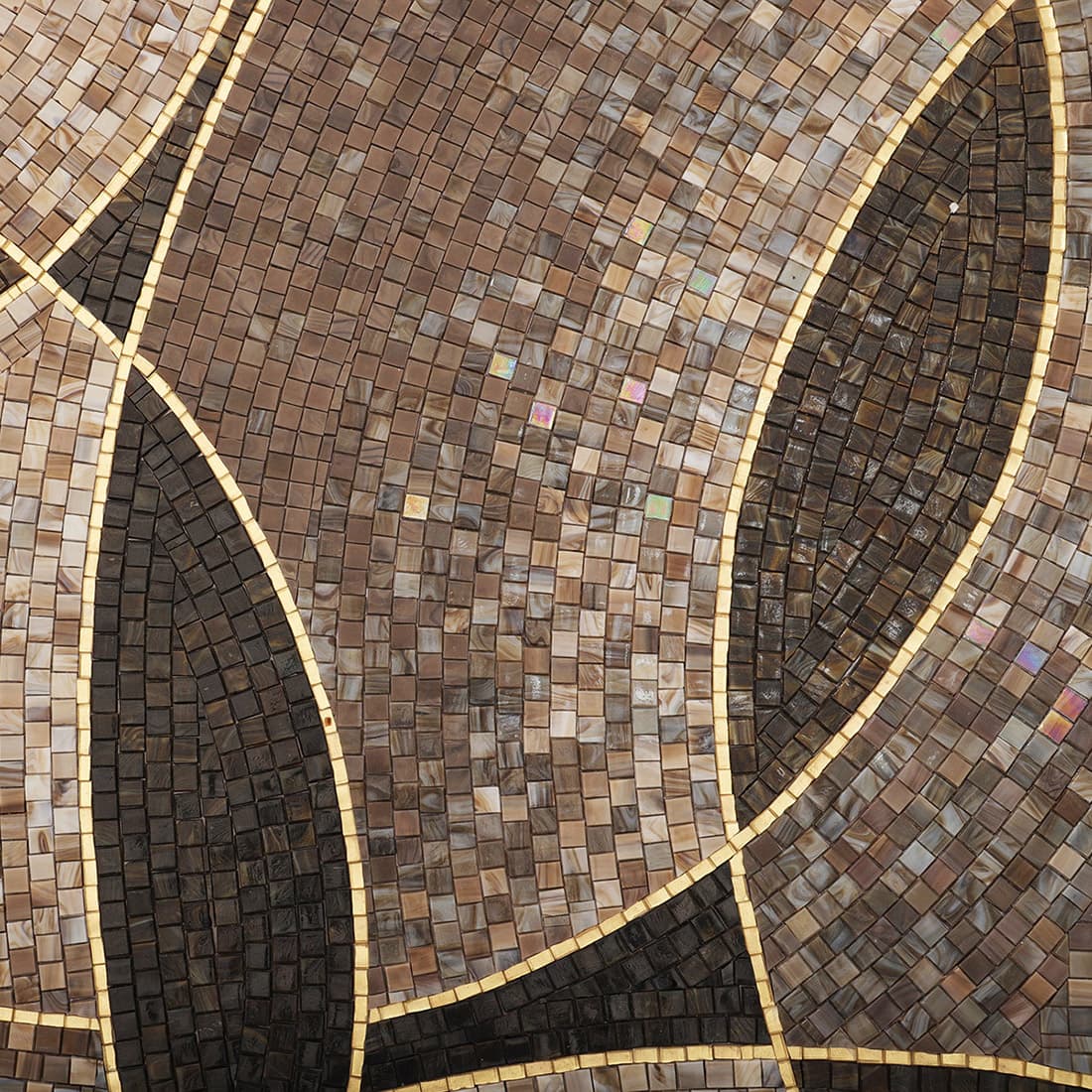 ブラウン系モザイクタイル アート装飾