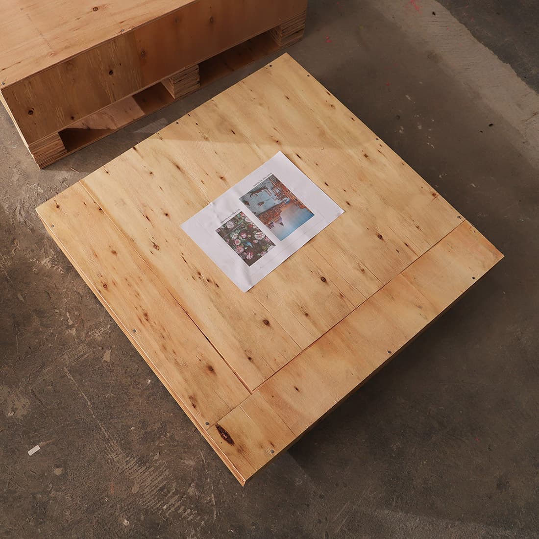 モザイクタイルパネル 木箱梱包 輸送用