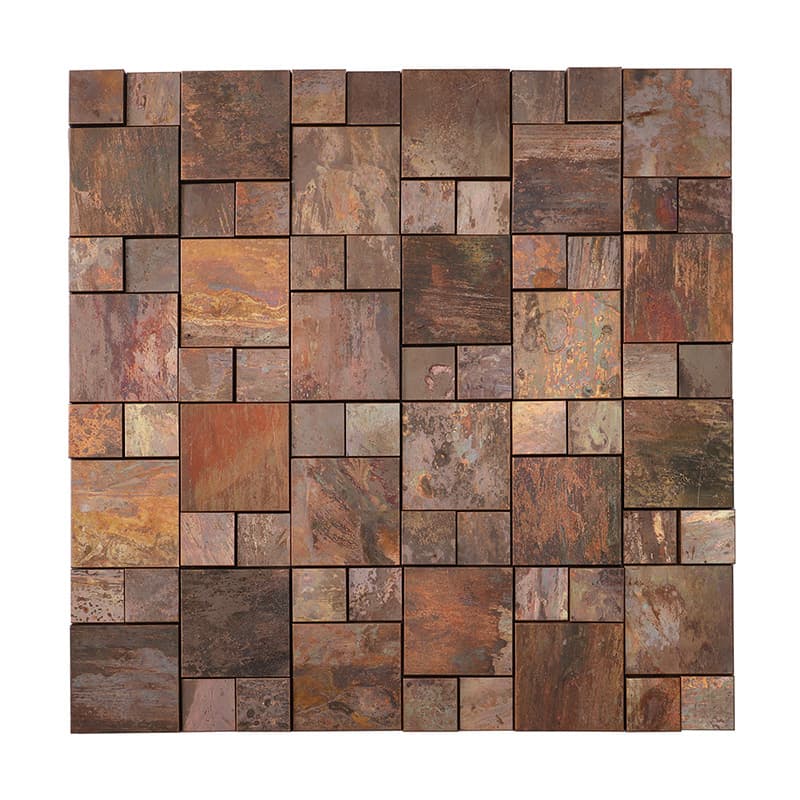 銅張りモザイクタイルの正面全体図