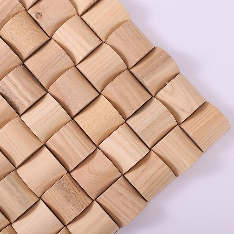 斜めから見た木材の曲面と立体構造の様子